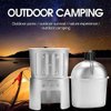 Tempsnow Aluminum Water Canteen Cup Stove Pouch Set Portable Military Canteen with Cup for Outdoor Camping Survival Nature Experience Hiking Backpacking