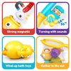 Baby Bath Toys for Kids Ages 1-3, Magnetic Fishing Games with Floating Bathtub Wind-Up Toys & Fishing Net, Fishing Rod Water Pool Toys for Toddlers 1-3