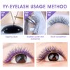 NATUHANA YY Eyelash Extension 0.07mm D Curl 8-14mm Mixed Makeup Tray Lash Supplies Premade Fans Y Shape Volume Lash 12Raws/Case Premium Faux Mink False Lash Extensions (8-14 MIX, purple;0.07 D)