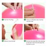 Vaupan Mini Exercise Ball, 9 Inch Small Gym Ball with Inflatable Straw for Yoga, Pilates, Stability, Barre, Physical Therapy, Stretching and Core Training, Improves Balance, Strength