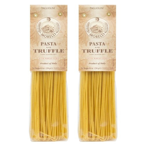 Morelli Truffle Tagliolini Italian Pasta - Gourmet Pasta - Handmade in Small Batches - Imported Italian Pasta Noodles - Durum Wheat Semolina Pasta - 8.8 Ounce / 250g (2 Pack)
