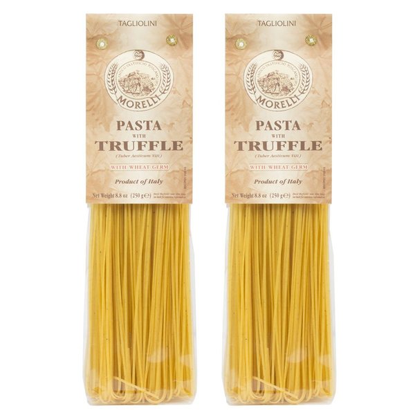 Morelli Truffle Tagliolini Italian Pasta - Gourmet Pasta - Handmade in Small Batches - Imported Italian Pasta Noodles - Durum Wheat Semolina Pasta - 8.8 Ounce / 250g (2 Pack)