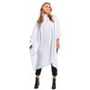 Betty Dain Lightweight Crinkle Nylon Hair Cutting/Styling Cape, Water Resistant, Machine Washable, Permanent Crinkle Nylon, Repels Hair, Snap Closure at Neck, Generous 54 x 60 inch Size, White