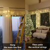 Lighting EVER Curtain Lights, 306 LED Curtain String Lights Plug in, 10×10 ft Hanging Fairy Lights for Bedroom Wall Window, Twinkle Lights for Backdrop, NOT Connectable (18 Strings, 6.9" apart)