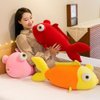 OUKEYI Yellow Goldfish Stuffed Animal Soft Cute Fish Plush Pillow Toy for Kids,27.5inch