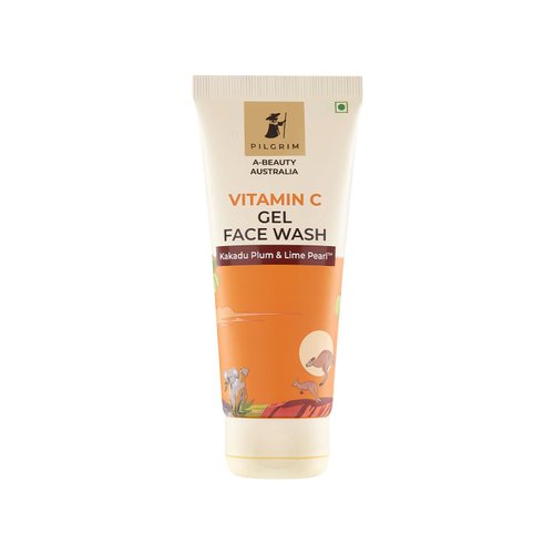 Pilgrim Vitamin C Gel Face Wash | Gentle Cleanser for Oily & Acne Prone Skin | with Kakadu Plum & Lime Pearl | Controls Oil, Unclogs Pores & Remove Impurities | 3.38 Fl Oz (100ml)