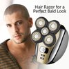 Electric Razor for Men Head Shaver for Bald Men Grooming Kit 5 in 1 Wet Dry Rotary Shavers Nose Hair Beard Trimmer Clippers Facial Cleansing Brush Cordless Waterproof USB Charging Rechargeable