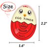 Lasubst Egg Timer for Boiling Eggs Soft Hard Boiled Egg Timer That Changes Color When Done,Red