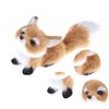 GUDVES Simulation Brown Fox Toy Furs Squatting Fox Model Home Decoration Animals World with Static Action Figures Plush Mini Fox (Pitching)