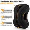 Inflatable Travel Pillow,Multifunction Travel Neck Pillow for Airplane to Avoid Neck and Shoulder Pain,Support Head,Neck,Used for Sleeping Rest, Airplane and Home Use,with Eye Mask, Earplugs, Black