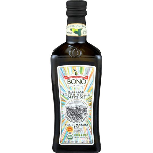 Bono Val di Mazara Sicilian PDO Organic Extra Virgin Olive Oil, 16.9 Fl Oz