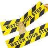 5 Pieces Watch Your Step Warning Sticker Adhesive Tape Anti Slip Abrasive Tape for Workplace Safety Wet Floor Caution, 6 by 24 Inches