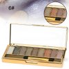 Sparkle Eyeshadow Palette&9 Colors Shimmer Makeup Palette & Cosmetic Brush Set &Gold Glitter, Highly Shining Pigmented Diamond &9 Color Eyeshadow 6# (1pc)