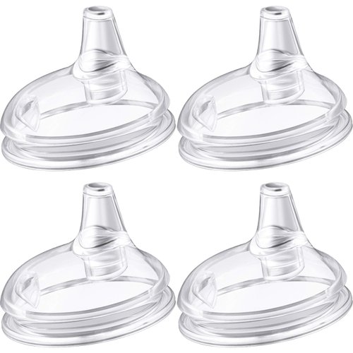 Nuanchu 4 Pieces Baby Bottle Nipples Baby Spout Nipples Variable Flow Baby Nipples Silicone Spout Nipples Compatible with Comotomo Baby Bottle, Fits for Babies Over 6 Months Old, Duckbill Cross