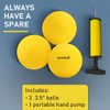 Spike Replacement Game Balls 3-Pack with Pump Compatible with Spike Standard Game Set and Other Round Net Game | Lawn Beach Volleyball | Strong Bounce Ball | Toy Activity & Play Balls ( 3.5inch )