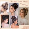 Leterly Messy Bun Hair Piece, Claw Clip Hair Bun Hairpieces Thick Updo Scrunchies Ponytail Hair Extensions Synthetic for Women Medium Brown