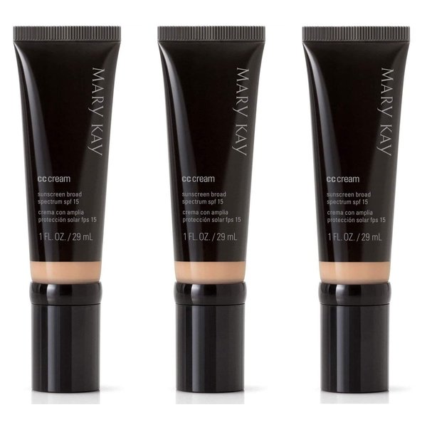 Mary Kay CC Cream Sunscreen Broad Spectrum SPF 15 1fl. oz / 29 mL - Medium to Deep (3-Pack)