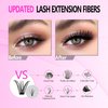 Lash Extension Kit 280pcs 9-16mm 30-40D D Curl Lash Clusters Kit - DIY Individual Eyelash Extension Kit with Lash Bond and Seal,Tweezers - Volume Eyelash Clusters Kit for Beginners(30D&40D KIT)
