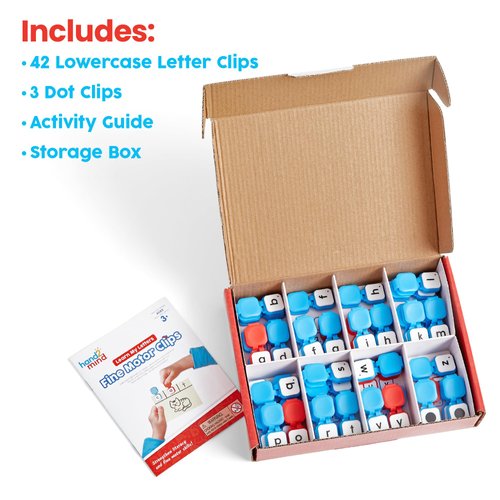hand2mind Learn My Letters Fine Motor Clips, Kids Clothespin Activities, Letter Practice for Preschoolers, Toddler Alphabet Learning Toys, Pincer Grasp Toys, Fine Motor Toys, Reading Manipulatives