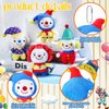 Zomiboo 8 Pack Cute Clown Plush Doll Stuffed Circus Clown Plush Toy Doll Stuffed Doll Keychain for Carnival Birthday Holiday Party Favors Gift Decoration