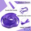 Stretching Strap Yoga Strap with Loops, Stretch Straps for Physical Therapy, Non-Elastic Exercise Strap for Pilates, Dance and Gymnastics with Workout Guide (Purple)