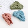 TEBIEKOY 3 Pcs Leaf Hair Claw Clips for Women 3.7" Medium Claw Clips Fun Hair Clips Cute Claw Clips for Thick Thin Hair Non Slip Jaw Clip for Girls
