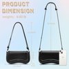 Keyli Shoulder Bag for Women mini Crossbody Purses Retro Classic Handbag Waterproof Vegan Leather Clutch Tote Hobo Purse Designer Bags with Adjustable Strap Black
