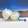 3D Printed Dragon, Articulated Crystal Dragon with Dragon Egg, Fidget ADHD Autism Toy, Executive Desk Toy Home Office Decor D062WB