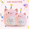 Gudisi Cat Plush Cute Cat Stuffed Animals Soft Birthday Gift Cat Plushie Pillow Decor Pink 8 inch