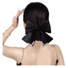 JKQBUX French organza hair bow clip Fashion crystal Bow Barrettes Hair Bow Clip Hair Accessories for Women Girl Wedding Party Christmas 1PC