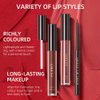 ZAMANIYA 3 In 1 Lip Gloss Set With Matte Lipstick ,Moisturizing Lip Gloss And 2mm Lip Liner Liquid Lipstick Long Lasting Makeup Lip Plumping Lipstick Lipgloss Soft And Smooth Like Cream (06 - Crazy Party)