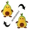 OUKEYI Avocado Plushie Toy Figure Stuffed Toy Double-Sided Mood Plushie Yellow and Green