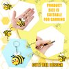 48 Pieces Cute Bee Keychain Bee Rubber Bracelets Bee Birthday Party Favors Honey Bee Silicone Wristband Bee Party Decorations for Birthday Supplies