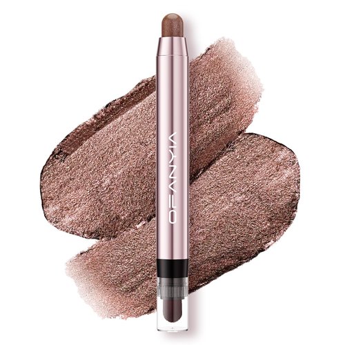 Ofanyia Cream Eyeshadow Stick, Eye Brightener Stick, Shimmer Creamy Eyeshadow Highlighter Eye Liner, Long Lasting Blendable Eye Brightener Easy to Color Eyeshadow Pencil (04#)