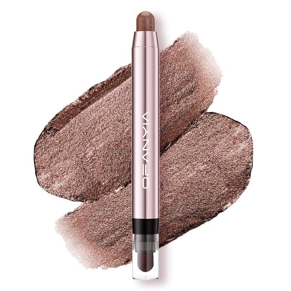 Ofanyia Cream Eyeshadow Stick, Eye Brightener Stick, Shimmer Creamy Eyeshadow Highlighter Eye Liner, Long Lasting Blendable Eye Brightener Easy to Color Eyeshadow Pencil (04#)