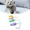 XMEYE Cat Mouse Toys, 4 PCS Funny and Cute Cat Toy Mice Set with Built in Sound Stone, Interactive Pets Toy and Kittens for Bored Indoor Adult Cats (Little Mouse)