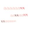 Pink French Tip Press on Nails Short Square Fake Nails Poker Designs False Nails Full Cover Glue on Nails Coffin Acrylic Glossy Artificial Nails for Women Girls Stick on Nails Manicure Supplies 24Pcs
