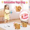 Tsomtto Interactive Dog Toy Walking Barking Veterinarian Playset for Kids Puppy Stuffed Animal with Carrier & Accessories Pretend Play Toys Vet Kit Electronic Pets 3 4 5 6 Year Old Girl