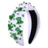 boderier St.Patrick's Day Headband for Women Green Irish Top Hat Headband Crystal Embellished Knotted Headband Green Day Party Costume Headwear Accessories Gifts (Top Hat)
