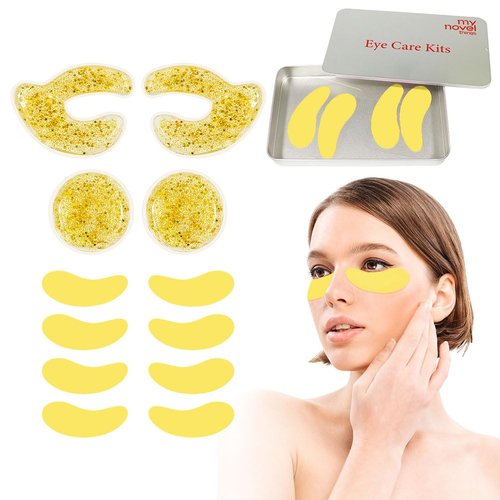 my novel things Reusable Eye Patches 6 Pairs, Silicone Under Eye Patches and Gel Eye Pads Cold Warm Eye Compress for Reduce Puffiness Circles Wrinkle Cooling Eye Mask Ice Packs