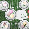 97 Pcs Golf Party Supplies Disposable Tableware Set Serve 24 Guests Include Golf Paper Plates and Napkins Forks Green Grass Field Plastic Tablecloth Golf Birthday Party Decorations Sports Themed