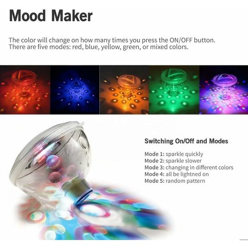 QIAONIUNIU Floating Pool Light for Pool Party Decor or Pond Décor, Hot Tub Light, Glow Bath Toys with Colorful Lights