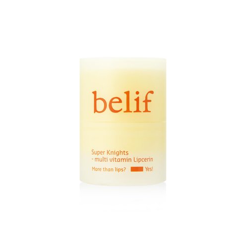 belif Super Knights Multivitamin Lipcerin, Multi-Purpose Glossy Vitamin C Lip Butter Balm, Smooths Lip Texture & Strengthens Lip Barrier, Hydrating, Korean Skin Care Makeup