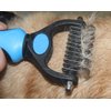 Maxpower Planet Pet Grooming Brush - Double Sided Dematting Undercoat Rake for Dogs and Cats, Extra Wide Pet Brush to Reduce Shedding by 95% (Blue, S)
