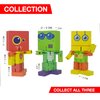 Wood & Robotics Wooden Robot Toy, cubebot cubebot, Cube Toy Puzzle, Micro, Stacking Robots, Fidget Bots, Puzzle Transforming Cube, Yellow