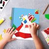 2PCS Christmas Crafts for Kids Ages 4-8 Sticker Paint Books Includes Elf Santa Penguins Snowman and More Designs Gift Party Create 20 Pictures Sticker Sheets are Separate