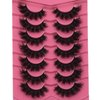 Mink Lashes Fluffy 8D False Eyelashes Wispy Eye Lashes Cat-Eye Long 18 MM Dramatic FANXITON 7 Pairs Pack Volume Thick Faux Mink Lashes Multipack