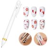 Nail Dotting Pen Nail Art Dotting Tools in Ballpoint Pen Design Nail Art Kit, Nail Art Tip Dot Paint Manicure Kit, Stylus for Watercolor Paper, Tracing Paper (‍NAT248)