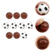 Kisangel 10Pcs Resin Sports Soccer Dollhouse Soccer Ball Mini Basketball Set Dollhouse Miniature Supply Fairy Garden Figurine (Mini Basketball and Baseball)