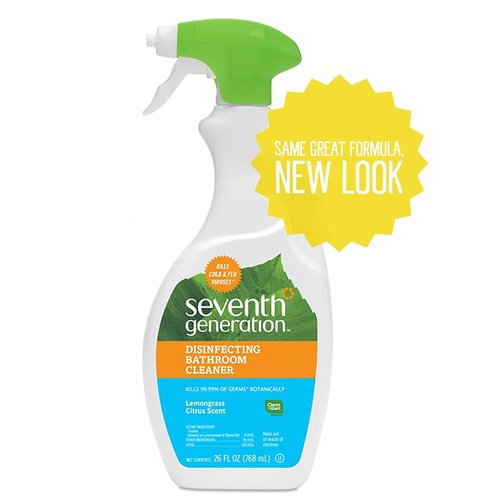 Seventh Generation Disinfecting Bathroom Cleaner, Lemongrass Citrus 26 fl oz (786 ml)